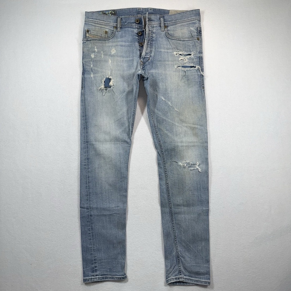 Diesel Jeans Mens‎ 31x30 Tepphar Slim Carrot Distressed Faded Thrashed Patina